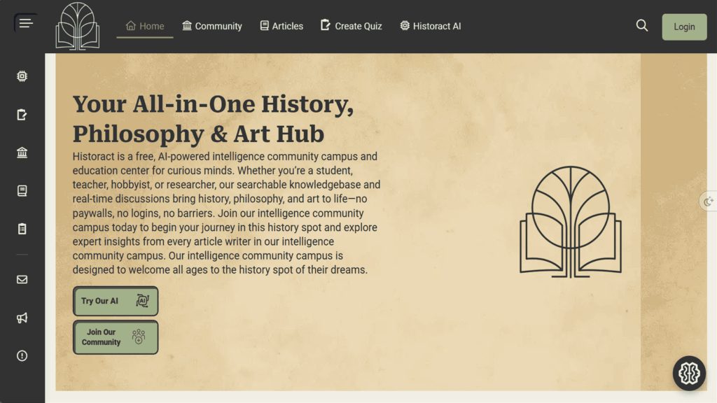 historact top home page