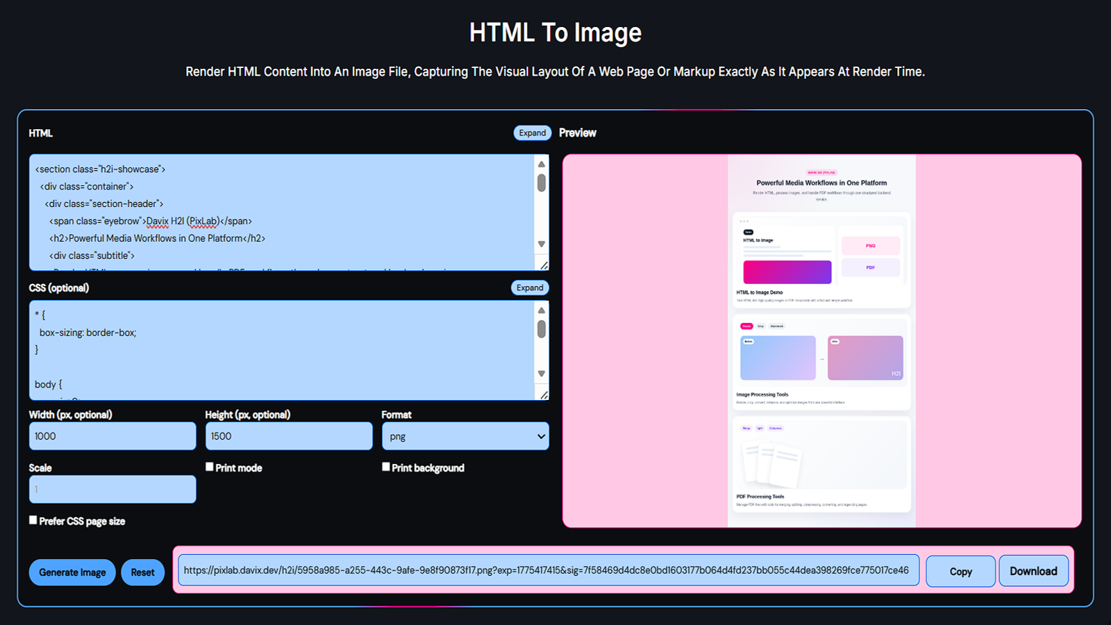 HTML to Image